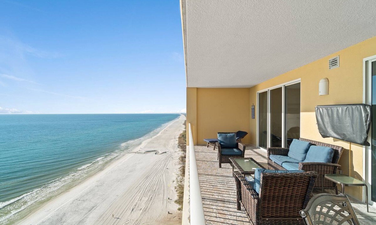 West Panama City Beach Condo | 4 Free Beach Chairs & 2 Umbrellas, Updated Beach-Front Condo, Large Balcony!