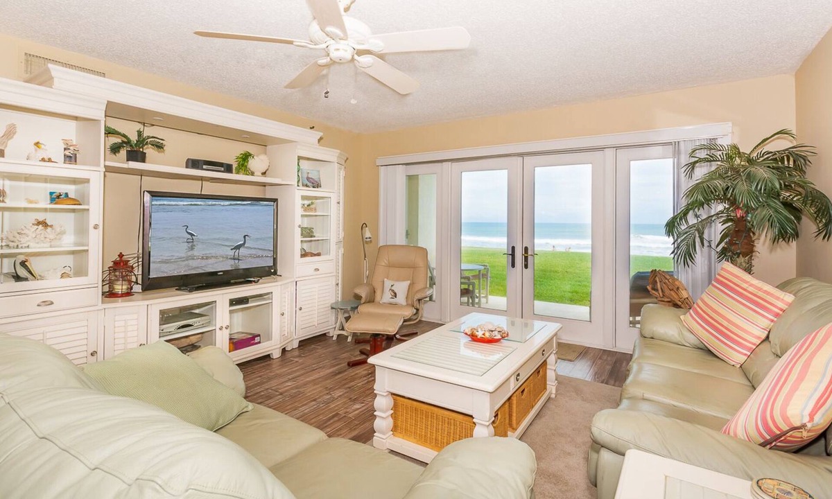 New Smyrna Beach Condo | Book Now! Walk right out to the Beach! Oceanfront, Ground Floor Condo - Southwind #104