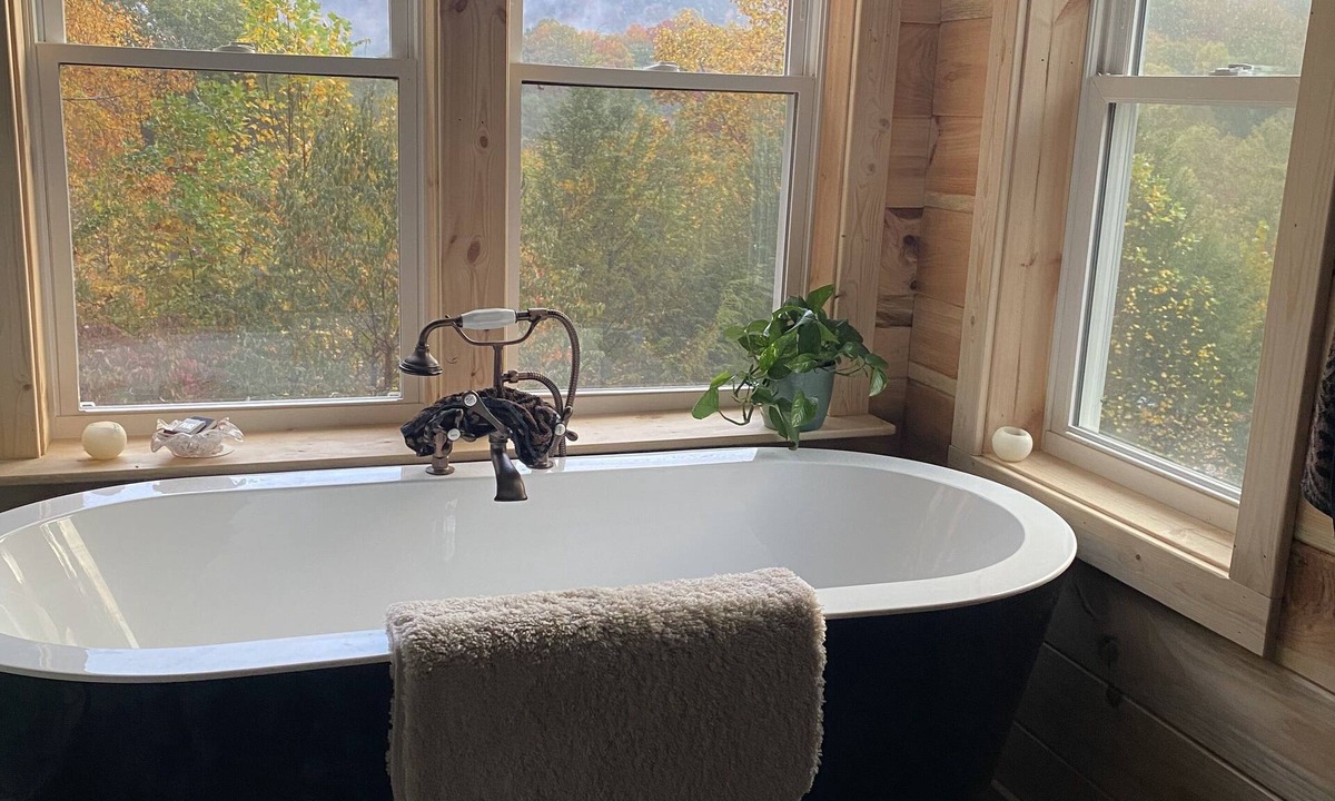 Hot Springs Cabin | Cabin with a view! Walk to Appalachian Trail