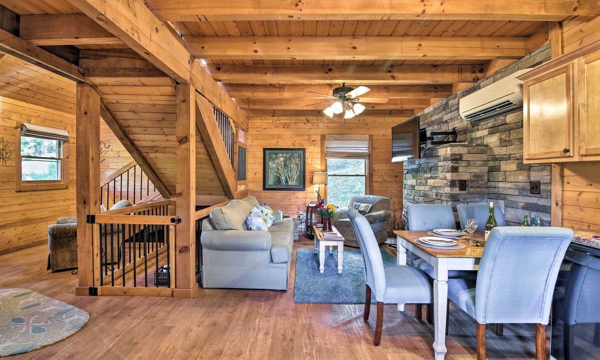 Weaverville Cabin | Cozy Pet‑Friendly Cabin w/Porch + Fireplace + EV Charger 15 Mins to Asheville