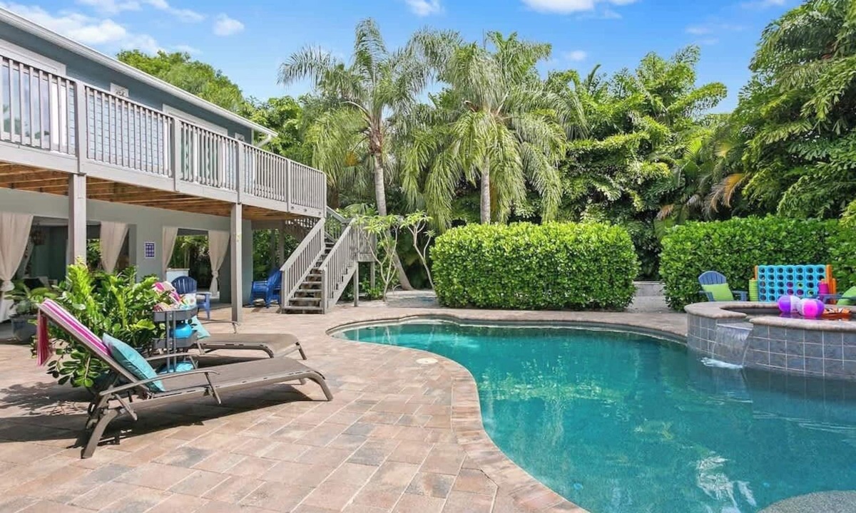 Palm Harbor House | Crystal Beach Paradise | Heated Pool, Spa, Firepit