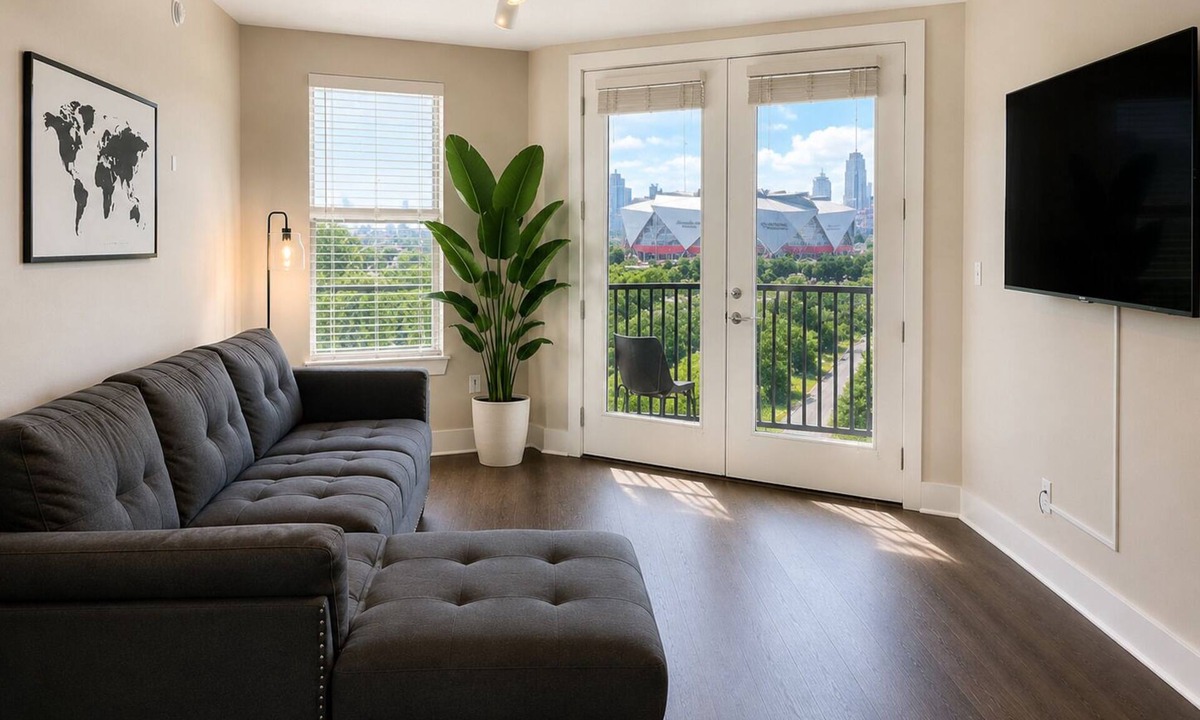Downtown Atlanta Apartment | MAJOR INTERNATIONAL SPORTING EVENT Atlanta, 1 Block to Mercedes-Benz Stadium, City & Stadium Views,FreeParking