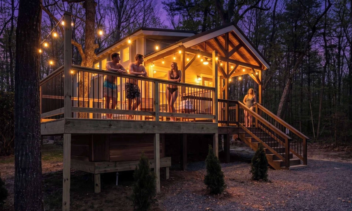 Menlo House | Hot Tub, Hickory Tiny Home in Menlo! Secluded