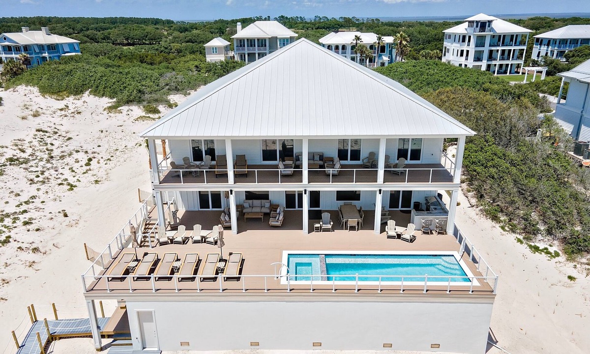Fort Morgan House | Kiva La Vida Beach Front House Private Pool Luxury New construction by Prickett Properties