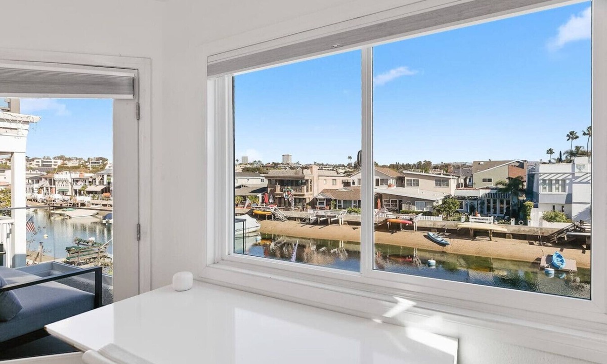 Balboa Island House | Large home at Center of Island, water views, garage, fire pit, dock, AC, linens
