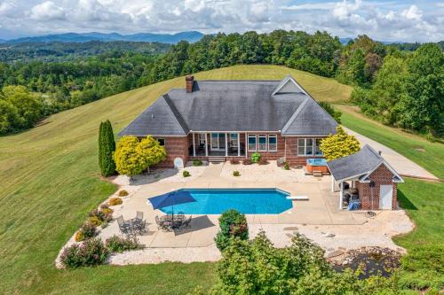 Marshall House | Luxury Getaway Home with Panoramic Views, Pool & Hot Tub!