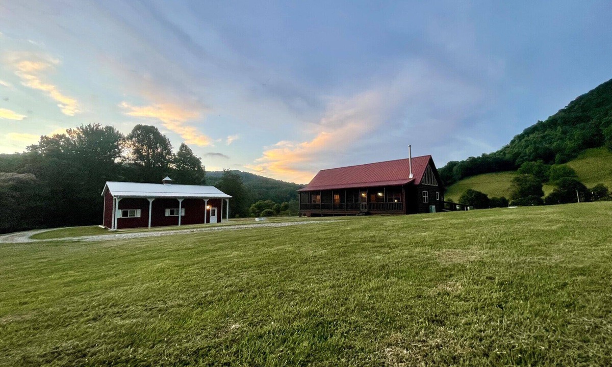 Hot Springs Cabin | Open! WNC Mountain House w/New Furniture, Hot Tub, Lovely Setting on Sheep Farm