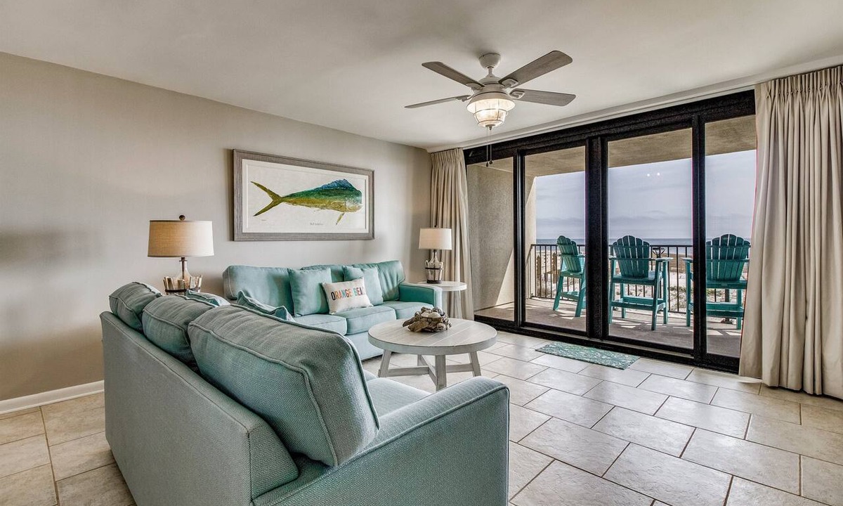 Orange Beach East Condo | Orange Beach Gulf-Front 2BR Sleeps 6 Wet Bar 55" TV Pools Boat Sl