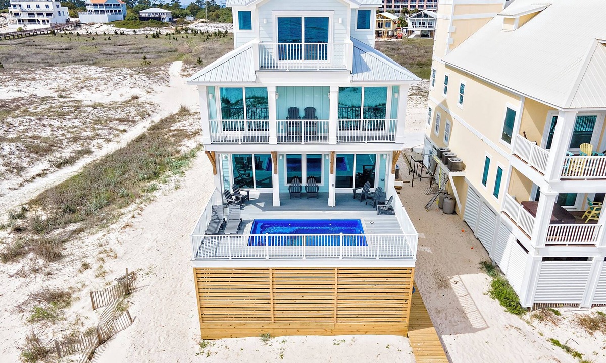 Fort Morgan House | Stairway to Heaven Your Fort Morgan Beachfront Retreat! Private Pool By Prickett Properties