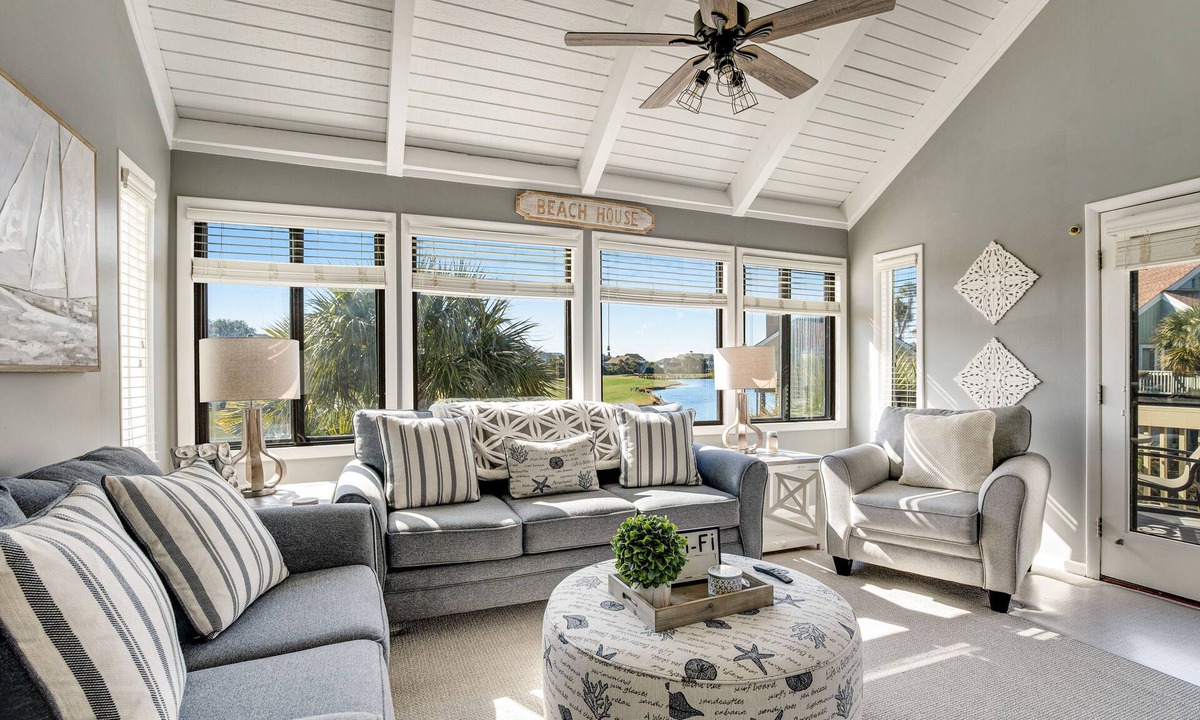 Sealoft Villas Villa | Stylish beach villa with three decks, and golf course views