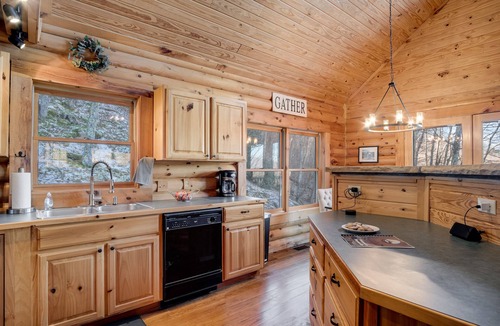 Waynesville Cabin | 2 King Masters, Game Room, Fire Pit, Views