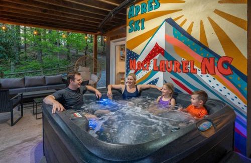 Wolf Laurel House | Asheville Private Retreat Game Room Hot Tub
