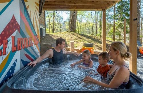 Wolf Laurel House | Asheville Private Retreat Game Room Hot Tub
