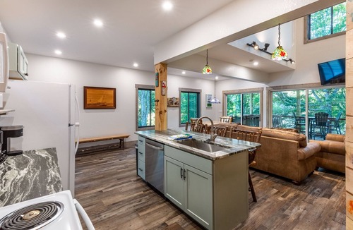 Tuckasegee House | Bear Lake Dream - Immaculate, Brand New, Private Lake Front House with a Hot Tub!