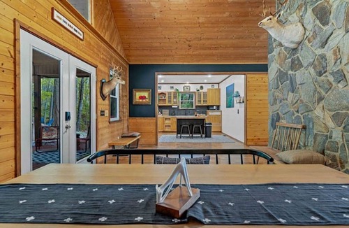 Waynesville House | Cabin Royale | Long-Range Mountain Views + Hot Tub | Game Room Bar | Fire Pit | Pet-Friendly
