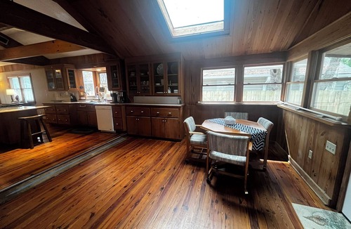 Saint Simons Island Cottage | Callaway Cottage nestled under moss draped oaks, pet friendly, across from park