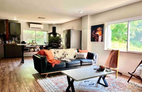 Alexander House | Chic Barndo Chalet Above French Broad River- Pano Mountain Views on 13 Acresn