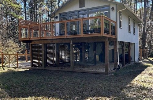 Theodore House | Cozy coastal oasis w/wooded views and wrap around deck. Close to Dauphin Island