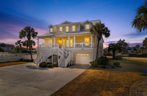 Inlet Harbour House | Creekfront 5BR Home w/Private Dock & Pool Near Garden City Beach