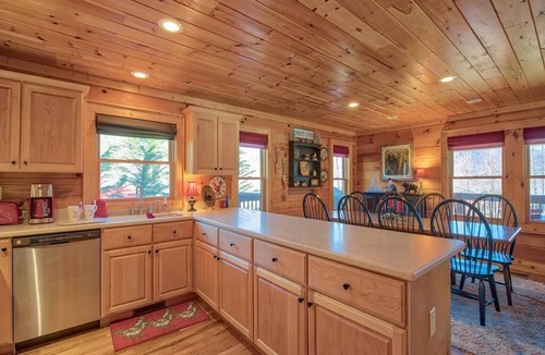 Maggie Valley Cabin | Crockett's Meadow! Hot Tub, Fast Wifi, Cable TV, Fire Pit, Gas Grill! See Elk!