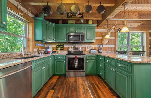 Dandridge Cabin | Douglas Lakefront Cabin - Private Dock - Sauna - Theater Room - Hot Tub- Firepit