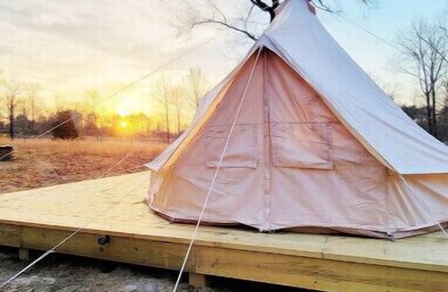 Double Springs RV Rental | Family tent in Bankhead Forest