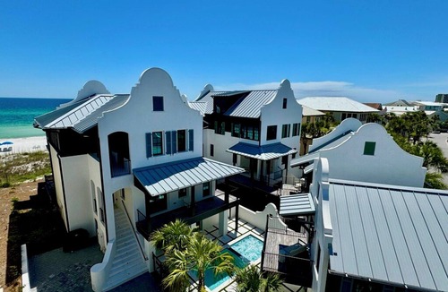 Sunnyside House | Foresight: Stunning Gulf Front Home, Private Pool w/Spa, Guest House