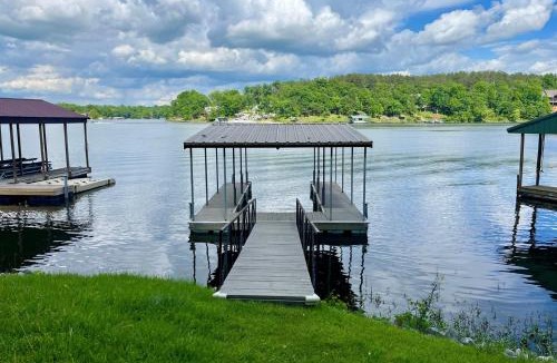 Goreville House | French Country Cabin Dock & Screened Porch