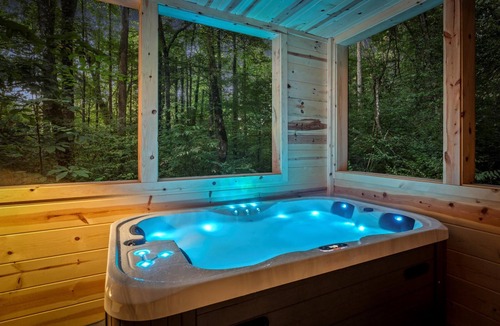 Rocky Grove Cabin | Greenhouse Cabin Forest Views & Serenity