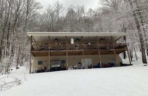 Tuckasegee House | Home with huge front porch and lake views