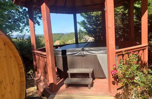 Asheville House | Hot tub/sauna with mountain views minutes from downtown