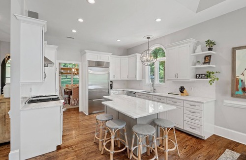 Mooresville House | Lake Effect by SoCharm | Pool & Spa, Waterfront