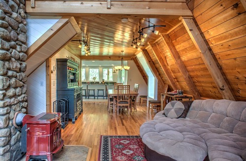 Weaverville Cabin | Large A-Frame w/Trails, Hot Tub & Views | Near Asheville + Inc. Biltmore Pass
