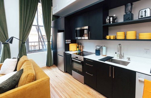 Central City Apartment | Loft 309 @The William | Records, Brick & Character