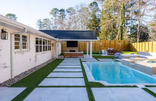 Macon House | Luxe Resort Home | Pool, Hot Tub, Golf & Turf Oasis