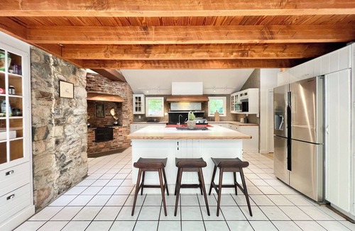 Redding Ridge House | modern home with a pool
