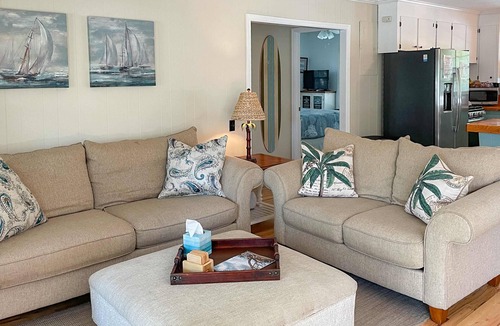 Edisto Island House | Ocean-view dog-friendly home across street from beach with private pool, W/D, AC