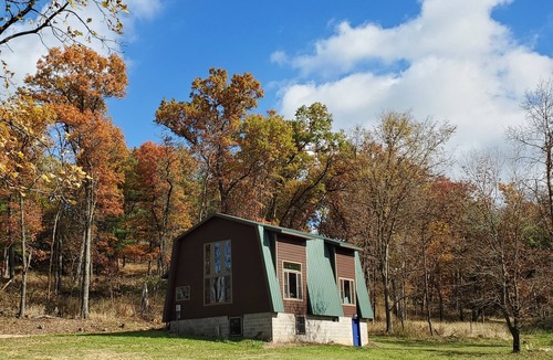 Iowa County House | One-of-a-kind house on 245 acres w/prairie, woods & trout-stream - pet-friendly
