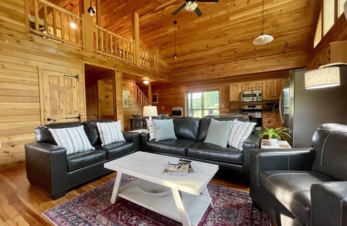 Hot Springs Cabin | Open! WNC Mountain House w/New Furniture, Hot Tub, Lovely Setting on Sheep Farm