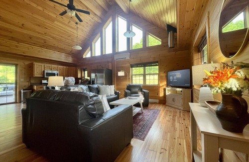 Hot Springs Cabin | Open! WNC Mountain House w/New Furniture, Hot Tub, Lovely Setting on Sheep Farm