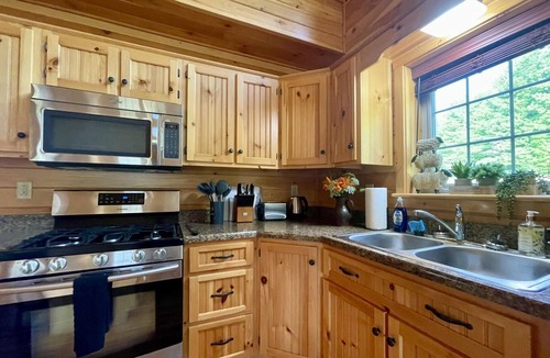 Hot Springs Cabin | Open! WNC Mountain House w/New Furniture, Hot Tub, Lovely Setting on Sheep Farm