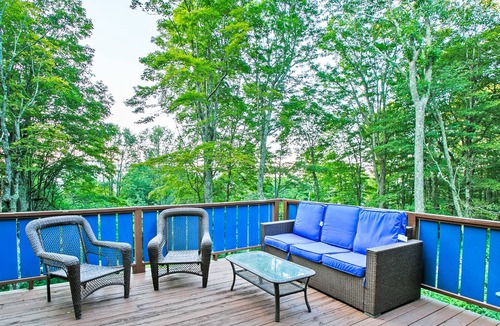 Wolf Laurel Ski Chalet | Peaceful Mountain A-Frame Chalet - Hike & Explore, stone fireplaces & ping pong!