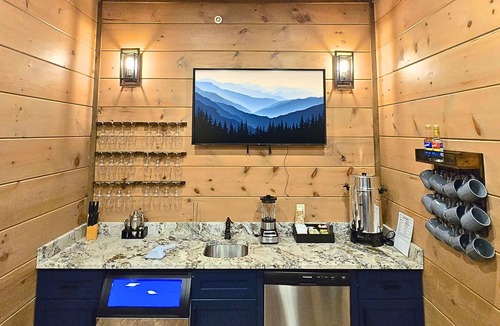 Sevierville Cabin | Private Indoor Pool Mountain Views Sleeps 36