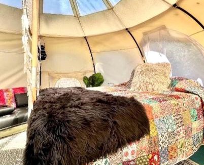 Rogersville Other | Secluded Bell Tent with Outdoor Shower and Deck in Alabama