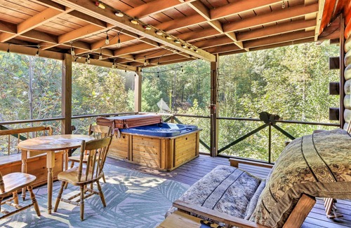 Ellijay Cabin | Serene Ellijay Escape w/ Fire Pit & Hot Tub!