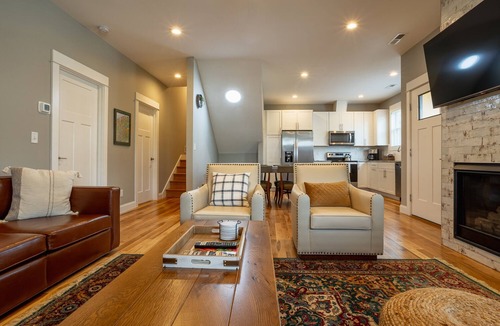 Woodfin Villa | Shady Grove | Pet Friendly Asheville Villa with Hot Tub & EV Charger