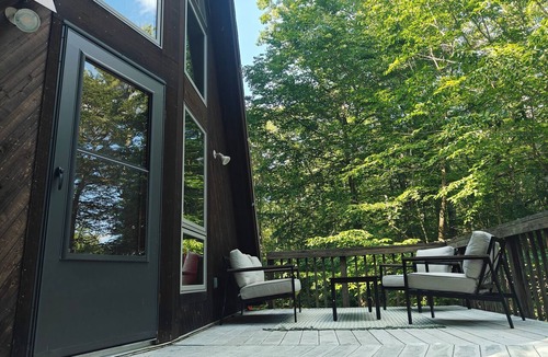Woodsville Ski Chalet | Storybook A-Frame Retreat in Mt Lake District off Kancamagus Highway