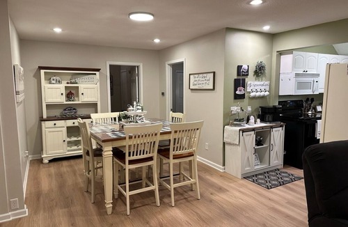 East Moline House | The Landing Zone. Comfortable and cozy three bedroom with two car garage.