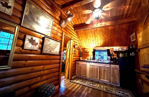 Cosby Villa | The Raven tiny log cabin in The Forest