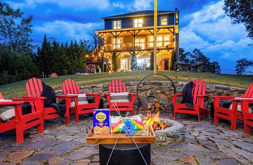 Leicester House | Views, Hot Tub, Theater, Game Room in Large Private Retreat Near Asheville!